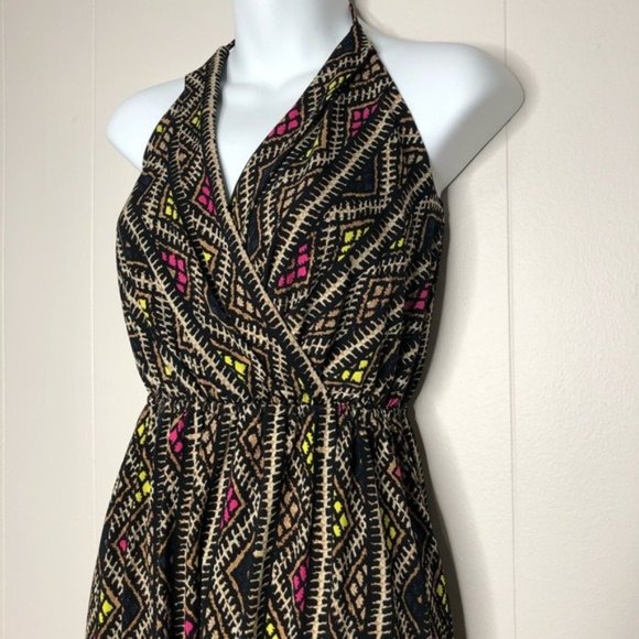 BCBGENERATION Tribal Surplice Halter Dress Size XS - Picture 5 of 8